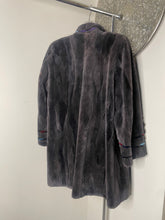 Load image into Gallery viewer, Grey Fur Coat w High collar (Large)