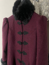 Load image into Gallery viewer, Burgundy Victorian Coat Pre -Owned Great Condition Medium