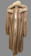 Load image into Gallery viewer, Beaver long fur coat with hood (Great Condition)