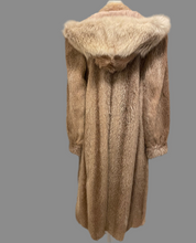 Load image into Gallery viewer, Beaver long fur coat with hood (Great Condition)