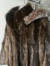 Load image into Gallery viewer, Long Beaver With Fox collar trim (L/XL ) P2P 25  Inches from shoulder to hem 50 inches