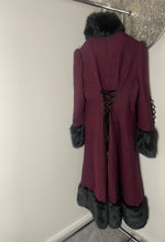 Load image into Gallery viewer, Burgundy Victorian Coat Pre -Owned Great Condition Medium