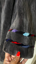 Load image into Gallery viewer, Grey Fur Coat w High collar (Large)
