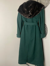 Load image into Gallery viewer, Long Green coat with hood ( Size Xl ) P2P 24 inches