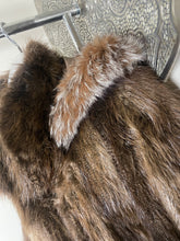 Load image into Gallery viewer, Long Beaver With Fox collar trim (L/XL ) P2P 25  Inches from shoulder to hem 50 inches