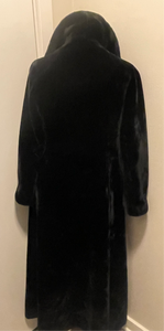 Velour Black long Coat