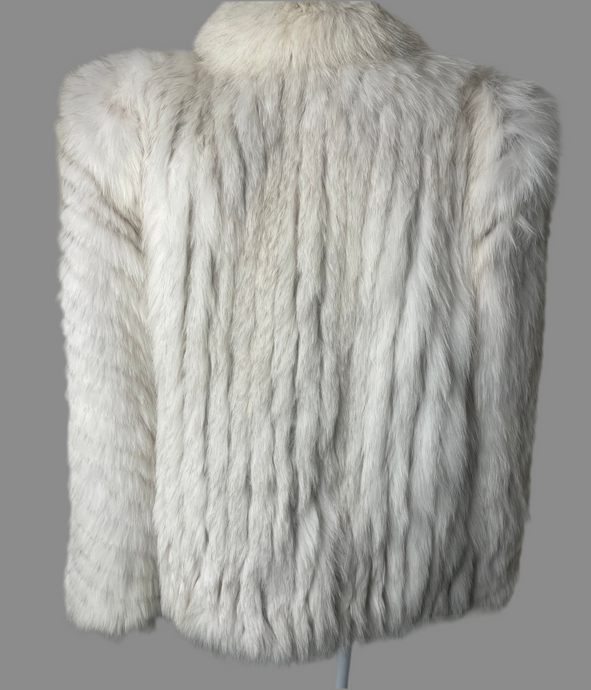 White Saga Fox Fur Coat (Tagged Medium )