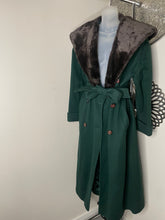 Load image into Gallery viewer, Long Green coat with hood ( Size Xl ) P2P 24 inches