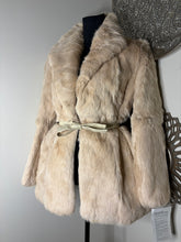 Load image into Gallery viewer, Cream Dyed Fur Coat Brand New